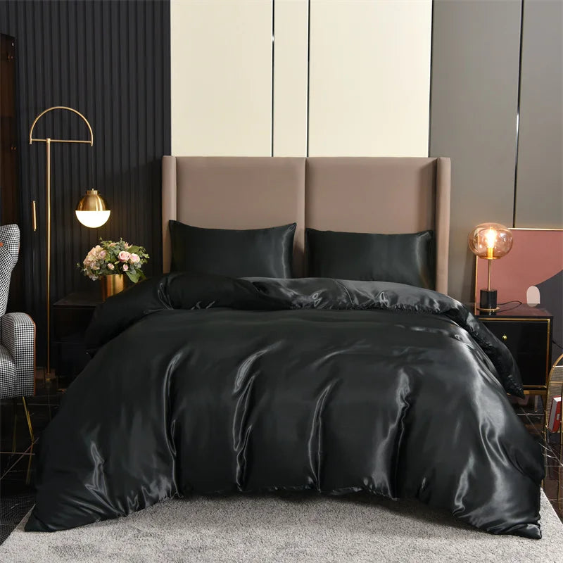 Housse couette satin