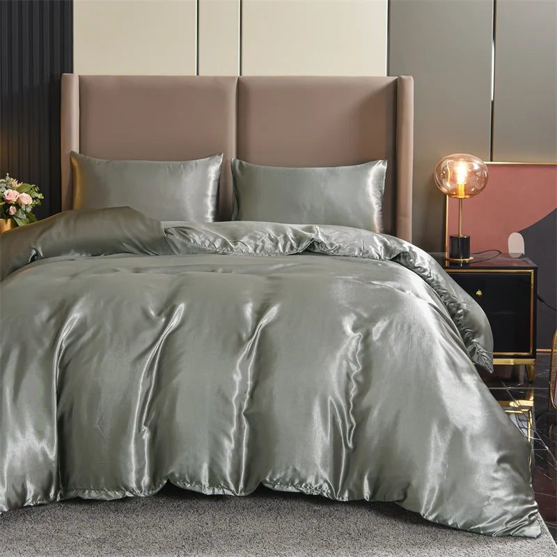 Housse couette satin