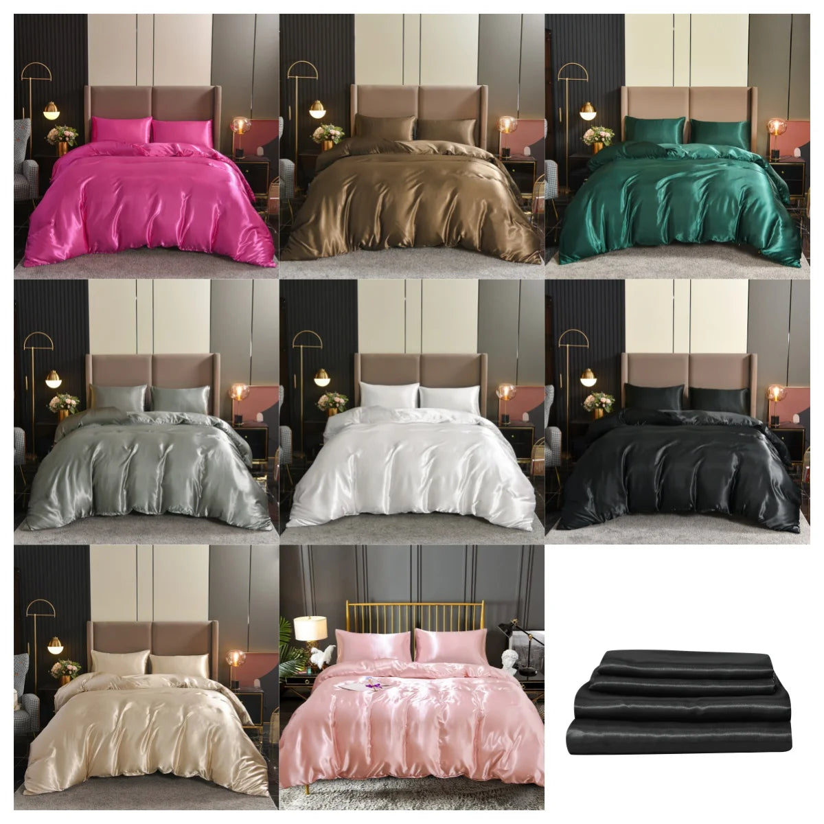 Housse couette satin