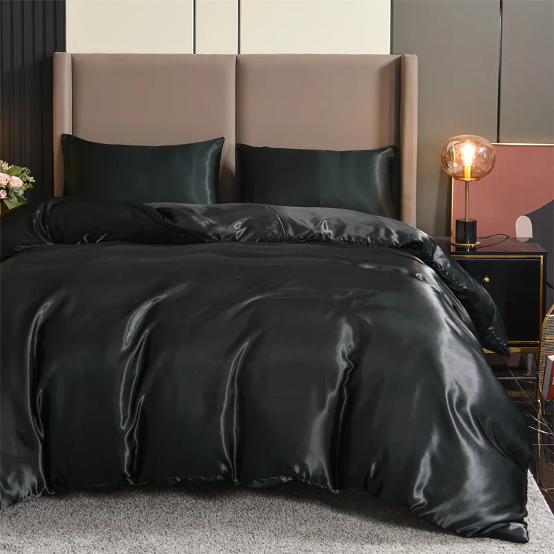 Housse couette satin
