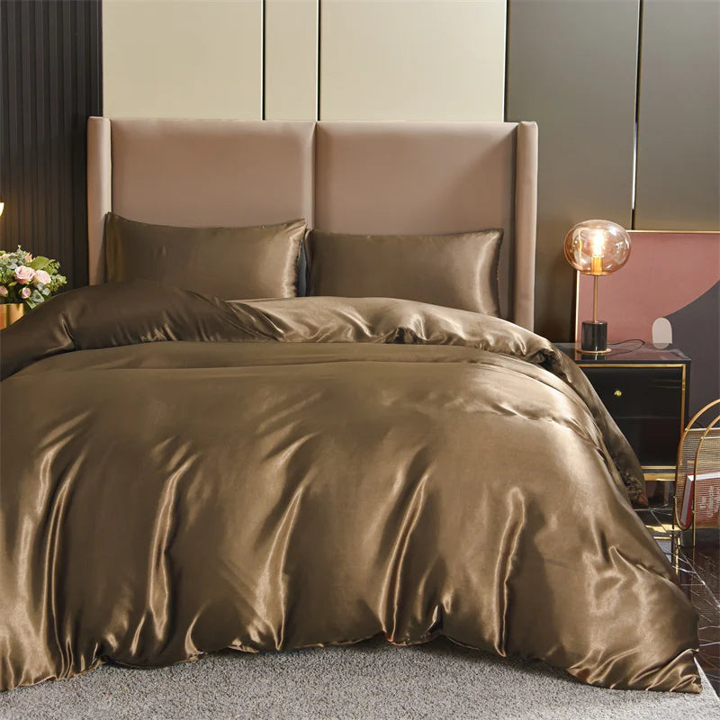 Housse couette satin