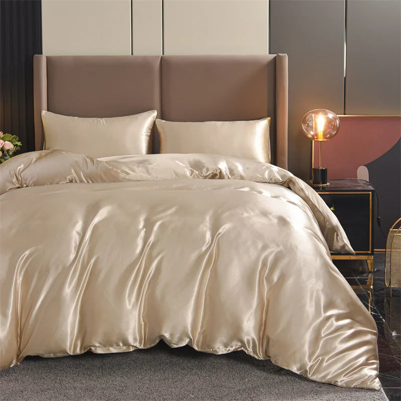 Housse couette satin