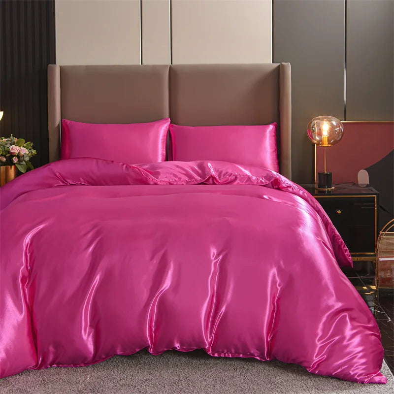 Housse couette satin