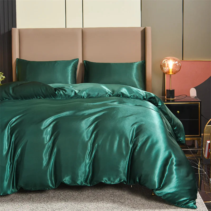 Housse couette satin