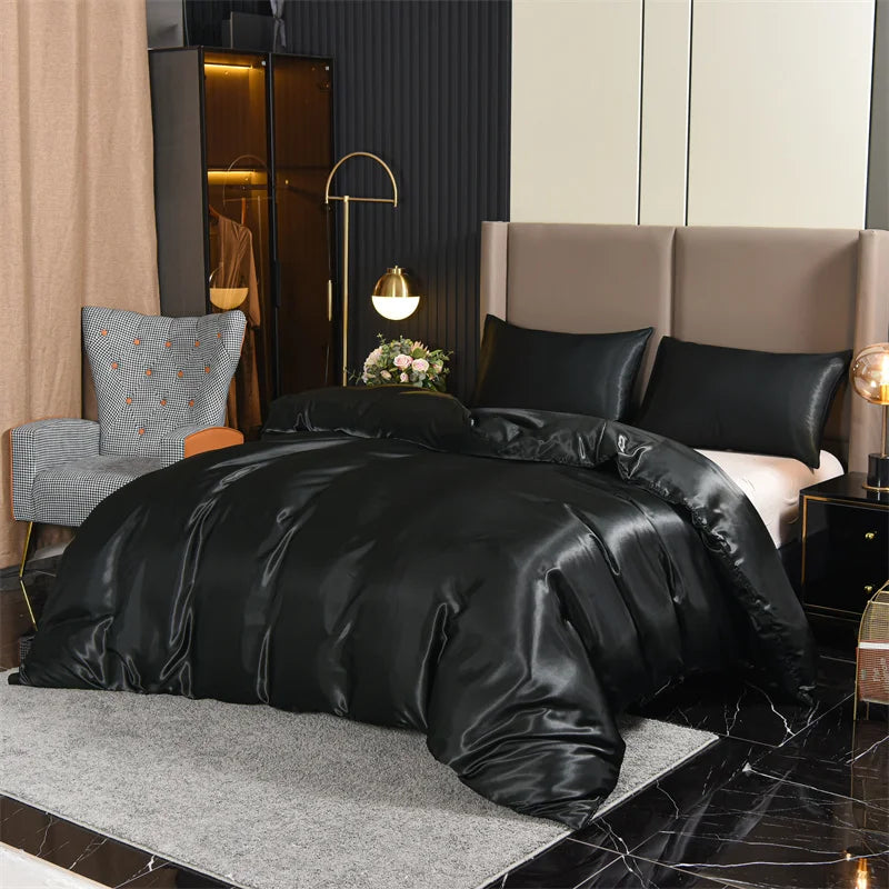Housse couette satin