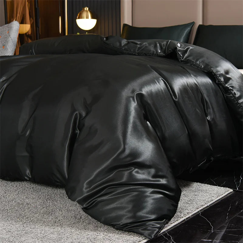 Housse couette satin